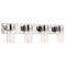 Nuvo Intersection 4-Light Vanity - Polished Nickel with Clear Glass 60/7634 - alternate 2